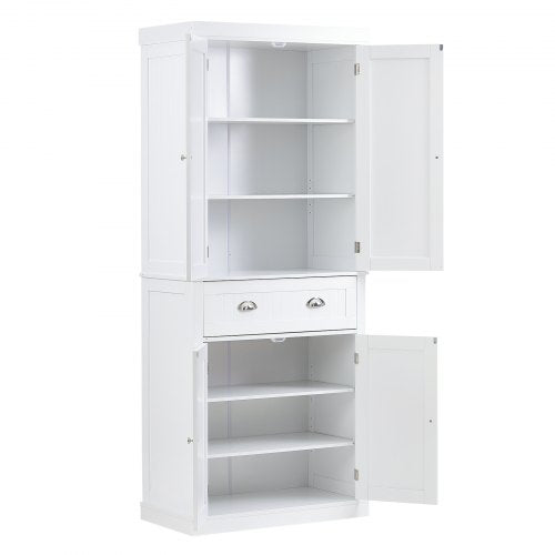 72 Kitchen Pantry Storage Cabinet Freestanding Utility Cabinets with Doors
