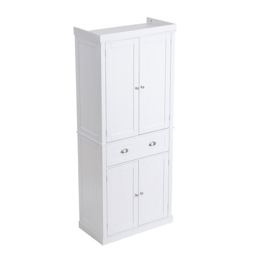 72 Kitchen Pantry Storage Cabinet Freestanding Utility Cabinets with Doors