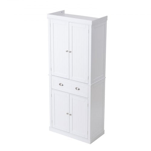 72 Kitchen Pantry Storage Cabinet Freestanding Utility Cabinets with Doors