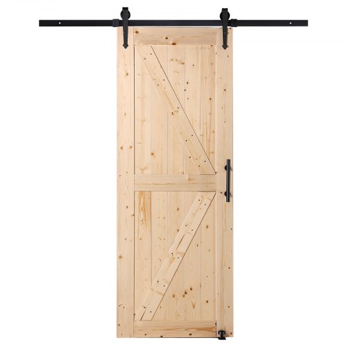 Barn Door and Hardware Kit 30 x 84 Wood Sliding Barn Door Smoothly and Hardware