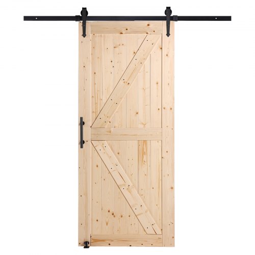Barn Door and Hardware Kit 36 x 84 Wood Sliding Barn Door Smoothly and Hardware