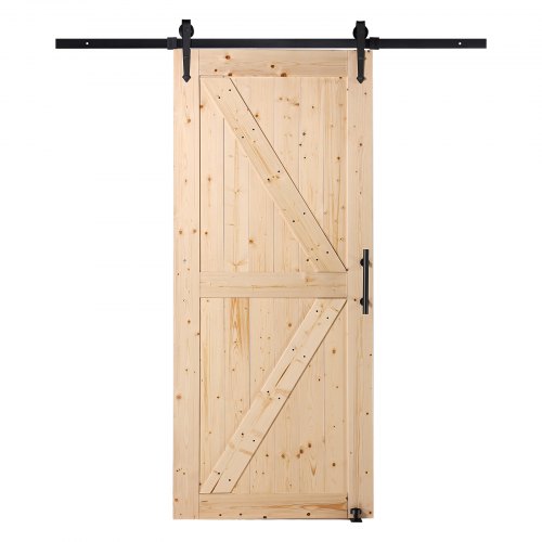 Barn Door and Hardware Kit 36 x 84 Wood Sliding Barn Door Smoothly and Hardware