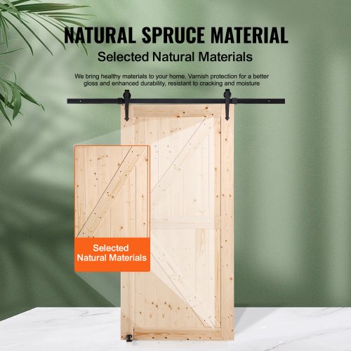 Barn Door and Hardware Kit 42 x 84 Wood Sliding Barn Door Smoothly and Hardware