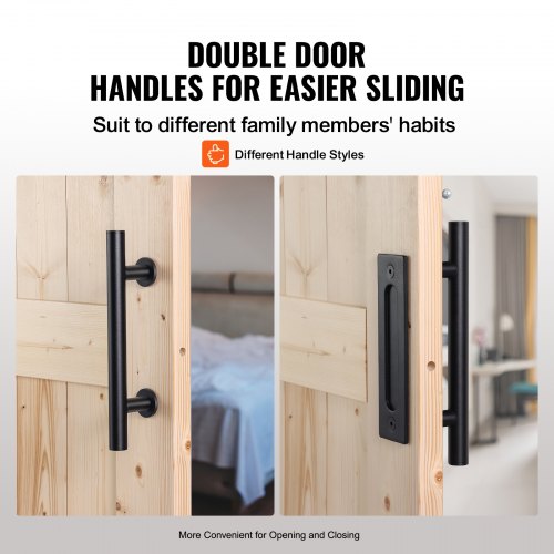 Barn Door and Hardware Kit 42 x 84 Wood Sliding Barn Door Smoothly and Hardware