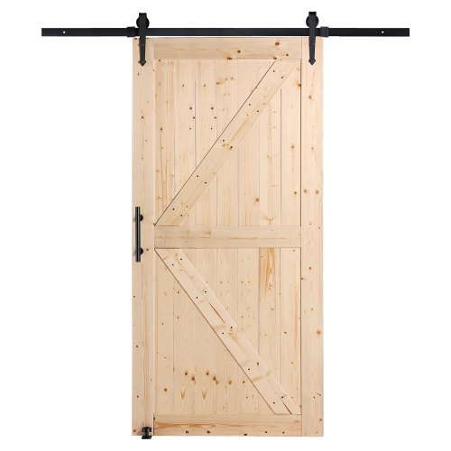 Barn Door and Hardware Kit 42 x 84 Wood Sliding Barn Door Smoothly and Hardware