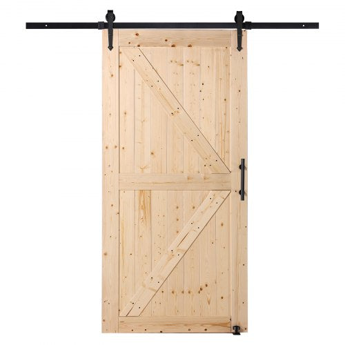 Barn Door and Hardware Kit 42 x 84 Wood Sliding Barn Door Smoothly and Hardware