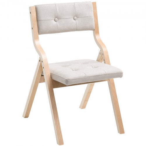 Wooden Folding Chairs with Cushion Set of 2 Portable Foldable Cushion 1
