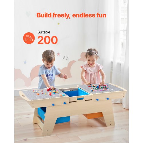 Kids Reversible Wooden Activity Table MultiPurpose Activity Play Table