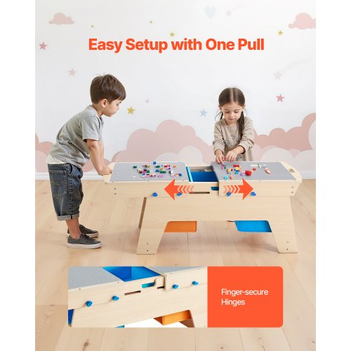 Kids Reversible Wooden Activity Table MultiPurpose Activity Play Table