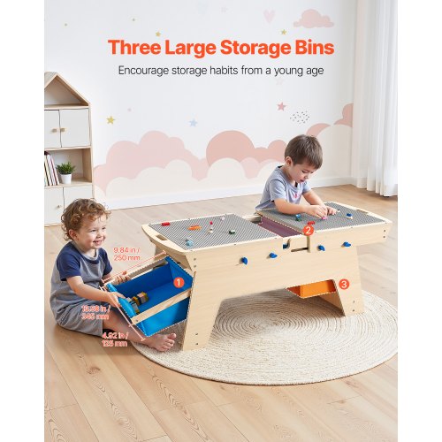 Kids Reversible Wooden Activity Table MultiPurpose Activity Play Table