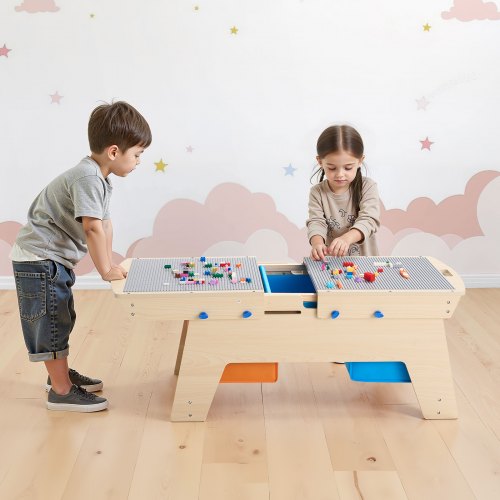 Kids Reversible Wooden Activity Table MultiPurpose Activity Play Table