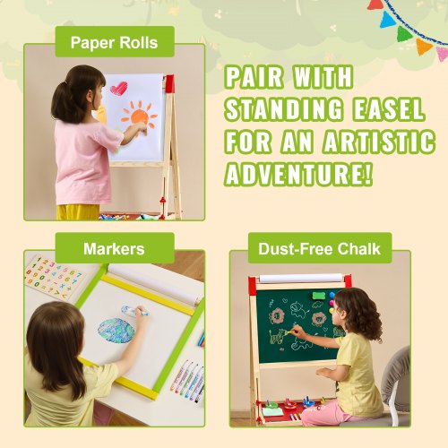 Easel Accessory Set 32 PCS Kids Art Easel Painting Kit Including Chalks