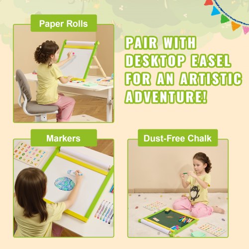Easel Accessory Set 32 PCS Kids Art Easel Painting Kit Including Chalks
