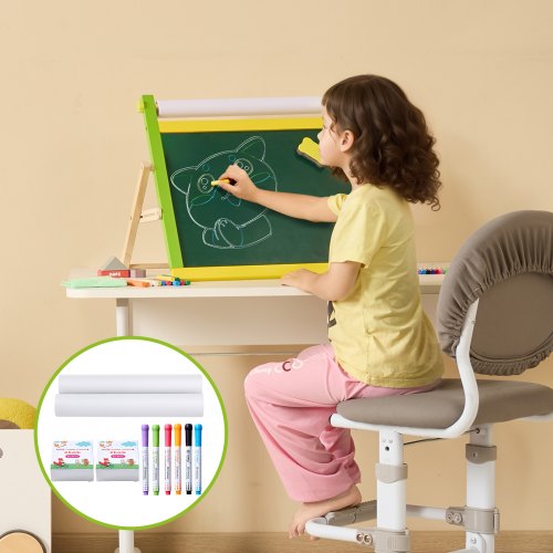 Easel Accessory Set 32 PCS Kids Art Easel Painting Kit Including Chalks
