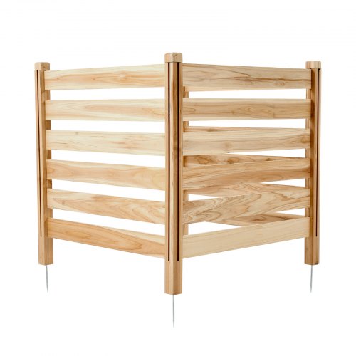 Wood Privacy Fence 38 W x 36 L 3 Panel Slatted Air Conditioner Fence