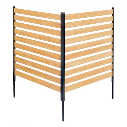 Wood Privacy Fence 38 W x 42 L 2Panel Slatted Air Conditioner Fence