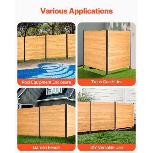 Wood Privacy Fence 38 W x 42 L 2 Panel Solid Air Conditioner Fence