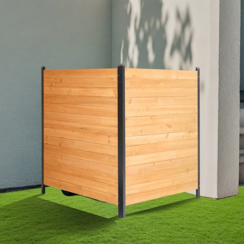 Wood Privacy Fence 38 W x 42 L 2 Panel Solid Air Conditioner Fence
