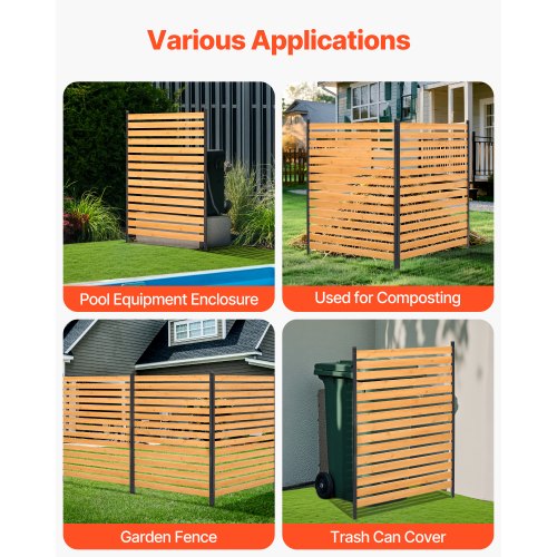Wood Privacy Fence 39 W x 61 L 1Panel Air Conditioner Fence Screen