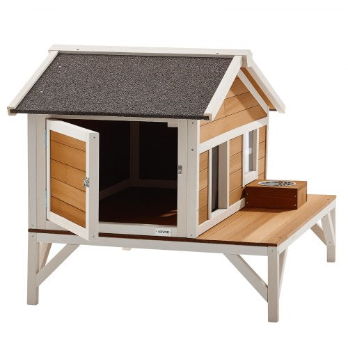 Insulated Cat House AllAround Foam Insulation Elevated Cat Shelter Wooden