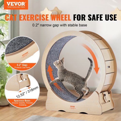 Cat Exercise Wheel Large Cat Treadmill Wheel for Indoor Cats 35.8 inch Cat