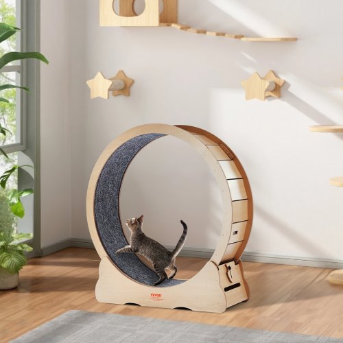 Wooden Cat Exercise Wheel 433 Large Cat Treadmill Wheel for Indoor Cats
