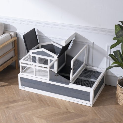 3Room Tortoise HouseTortoise Habitat with Balcony 2 Stories Wooden