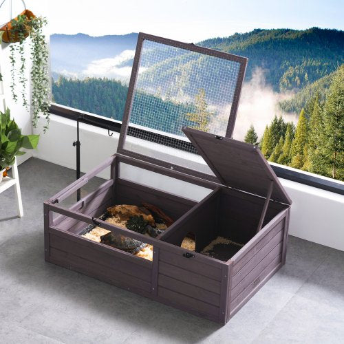 Tortoise Habitat Wooden Tortoise House Indoor Outdoor Tortoise Enclosure