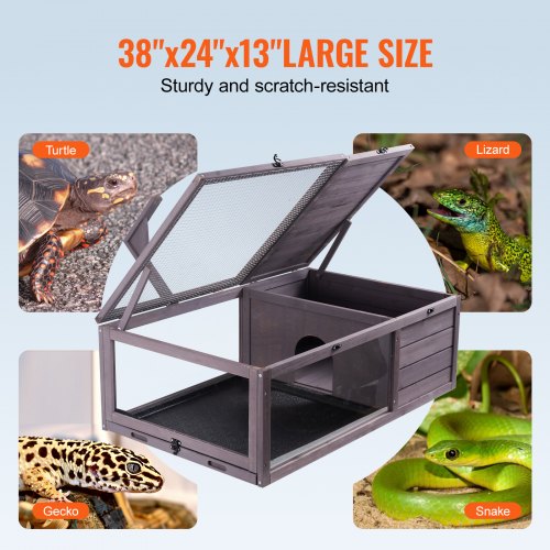 Tortoise Habitat Wooden Tortoise House Indoor Outdoor Tortoise Enclosure