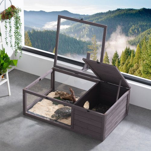 Tortoise Habitat Wooden Tortoise House Indoor Outdoor Tortoise Enclosure