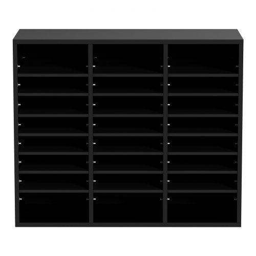 Wood Literature Organizer 24 Compartments File Sorter with Removable