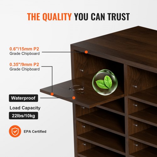 Literature Organizers 24 Compartments Office Mailbox with Adjustable