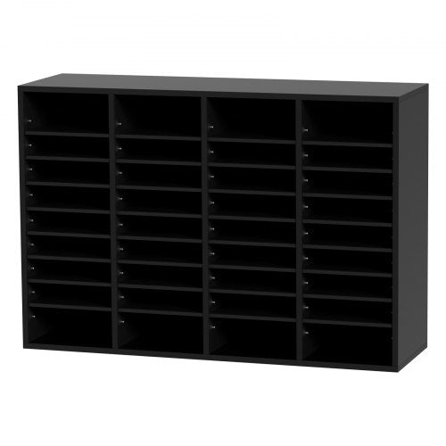 Wood Literature Organizer 36 Compartments File Sorter with Removable