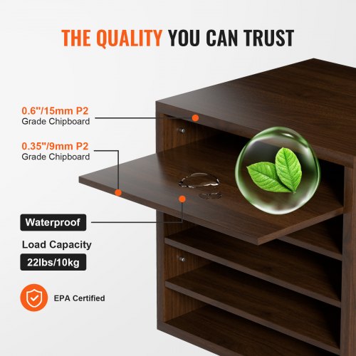 Literature Organizers 5 Compartments Office Mailbox with Adjustable