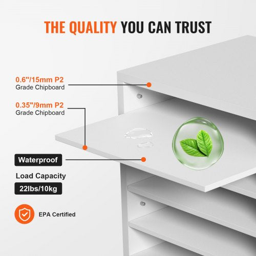 Literature Organizers 5 Compartments Office Mailbox with Adjustable