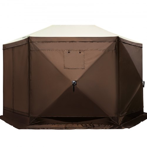 Gazebo Screen Tent 12 x 12 ft 6 Sided Popup Camping Canopy Shelter Tent