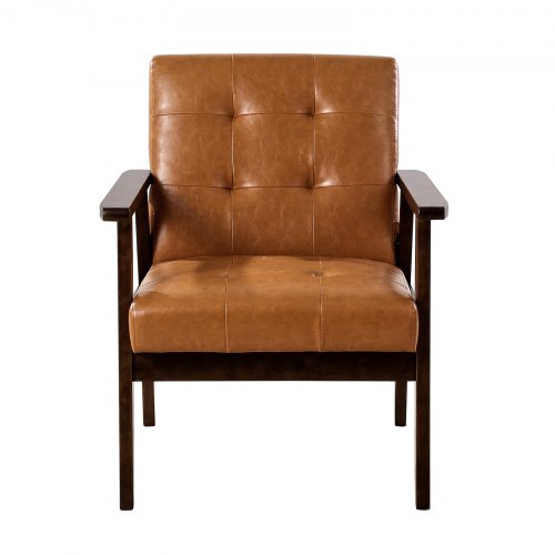 Accent Chair Mid Century Modern Armchair with Solid Wood Frame and NonSlip