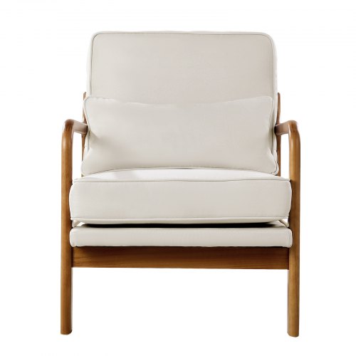 Accent Chair Mid Century Modern Armchair with Solid Wood Frame and NonSlip 1