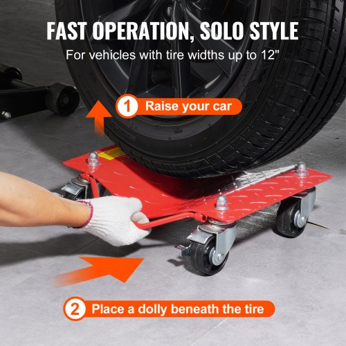 Wheel Dolly 8000 lbs Capacity HeavyDuty Steel Car Mover Wheel Dolly Car