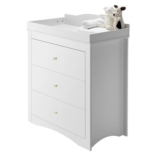 Changing Table Dresser Baby Diaper Change Station with 3 Drawers