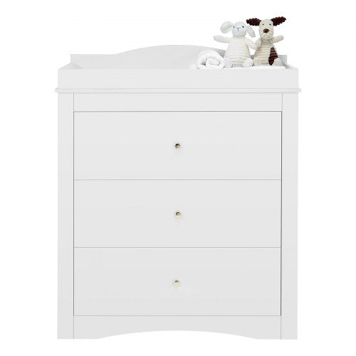 Changing Table Dresser Baby Diaper Change Station with 3 Drawers