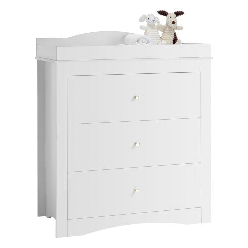 Changing Table Dresser Baby Diaper Change Station with 3 Drawers