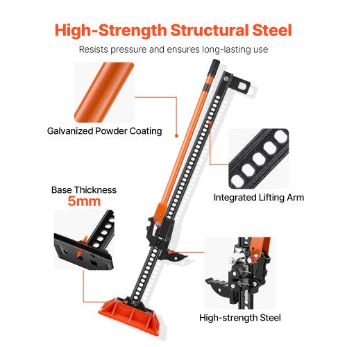 Farm Jack with Base 60 Utility High Lift Farm Jack 318 Ton 7000 lbs