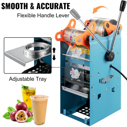 Manual Tea Cup Sealer Machine 300500 Cuph Manual Boba Tea Sealer Machine