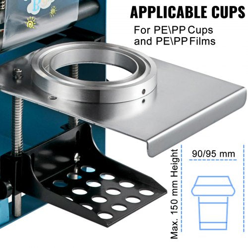 Manual Tea Cup Sealer Machine 300500 Cuph Manual Boba Tea Sealer Machine