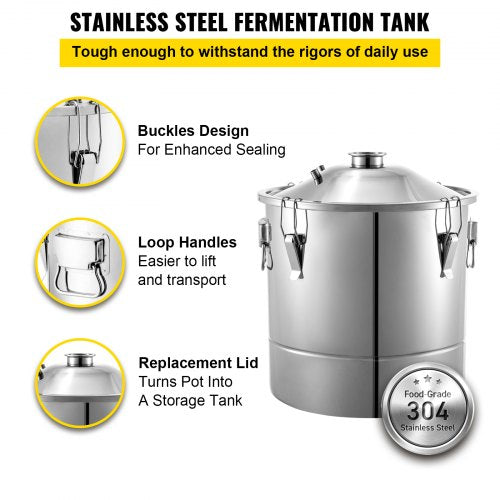 50L 13.2Gal Water Alcohol Distiller 304 Stainless Steel Alcohol Still Wine