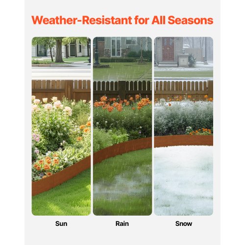 Steel Landscape Edging 10 Packs 40 x 4.5 in WeatherResistant PreRust
