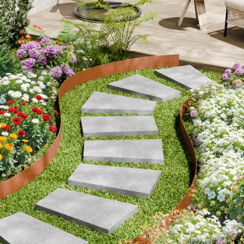 Steel Landscape Edging 10 Packs 40 x 4.5 in WeatherResistant PreRust