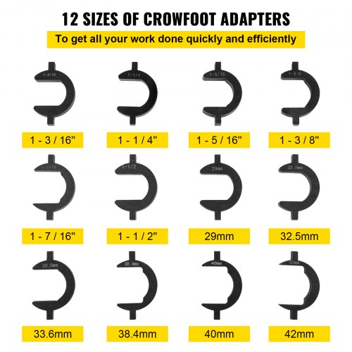 Inner Tie Rod Installation Kit Includes 13 Crowfoot Adapters Durable 12