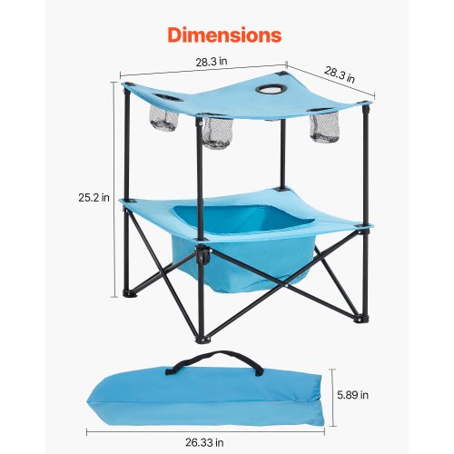Folding Camping Table Portable Outdoor Lightweight Picnic Table 600D